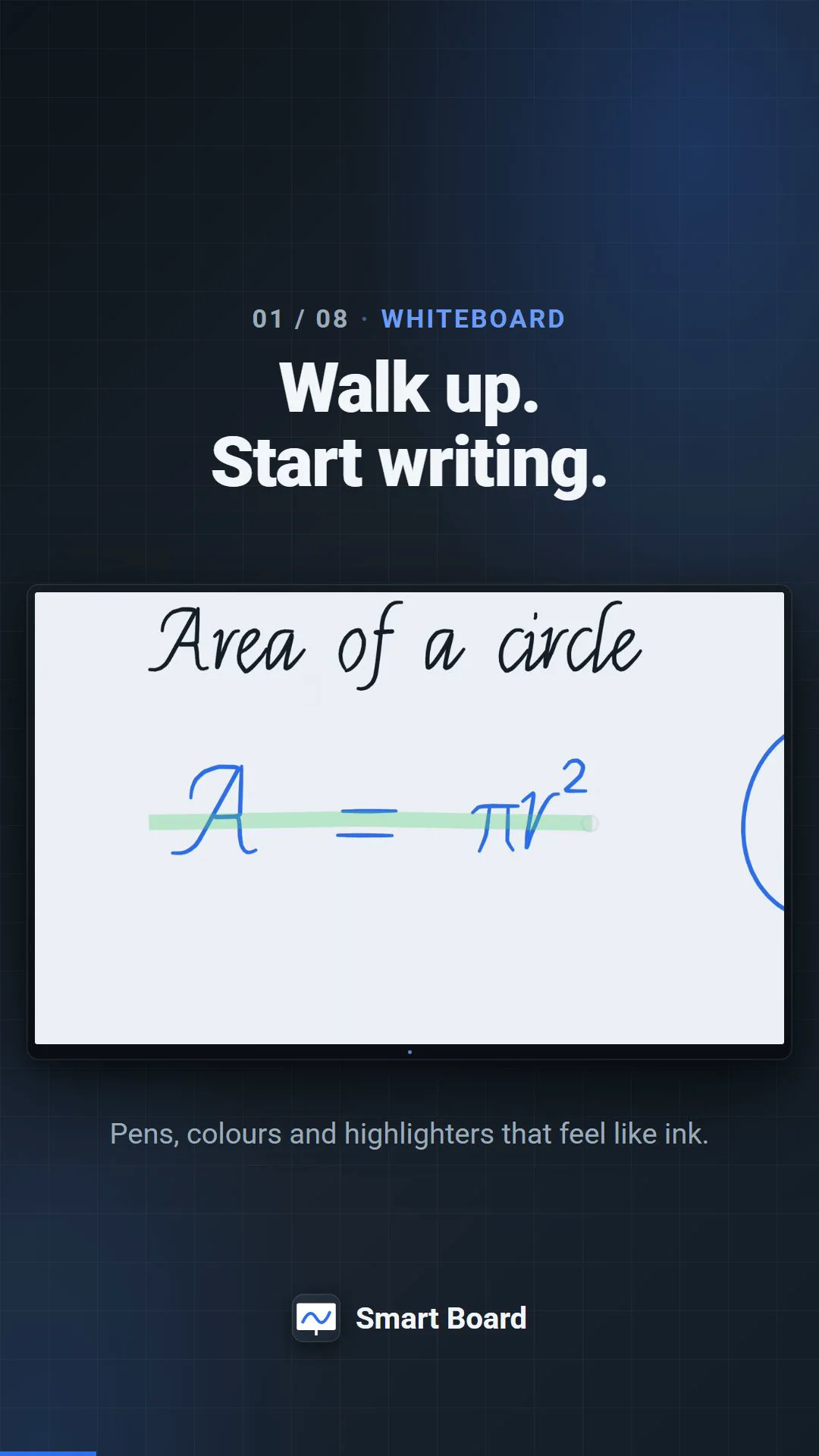 Walk up and start writing. — the opening frame of the film